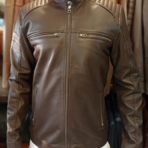 louis bond brown leather jacket