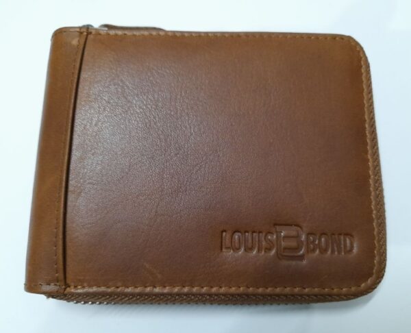 Full Zip Leather Wallet for Men